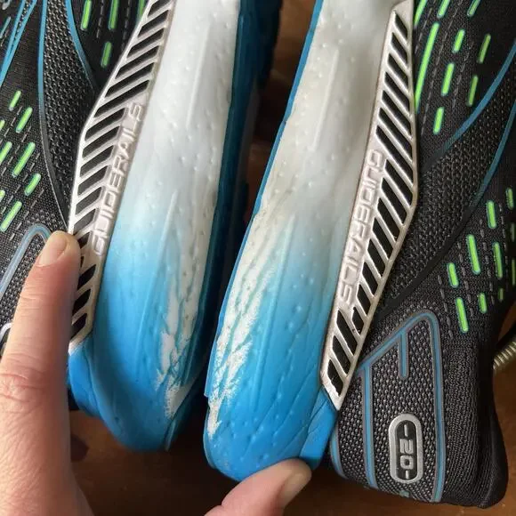 Brooks Glycerin GTS 20 Supportive Black Hawaiian Ocean Running Men's 11 Shoes - Picture 5 of 16